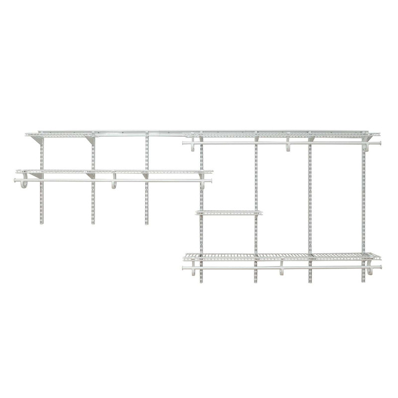 ShelfTrack Adjustable Closet Organizer 7' - 10' W, White